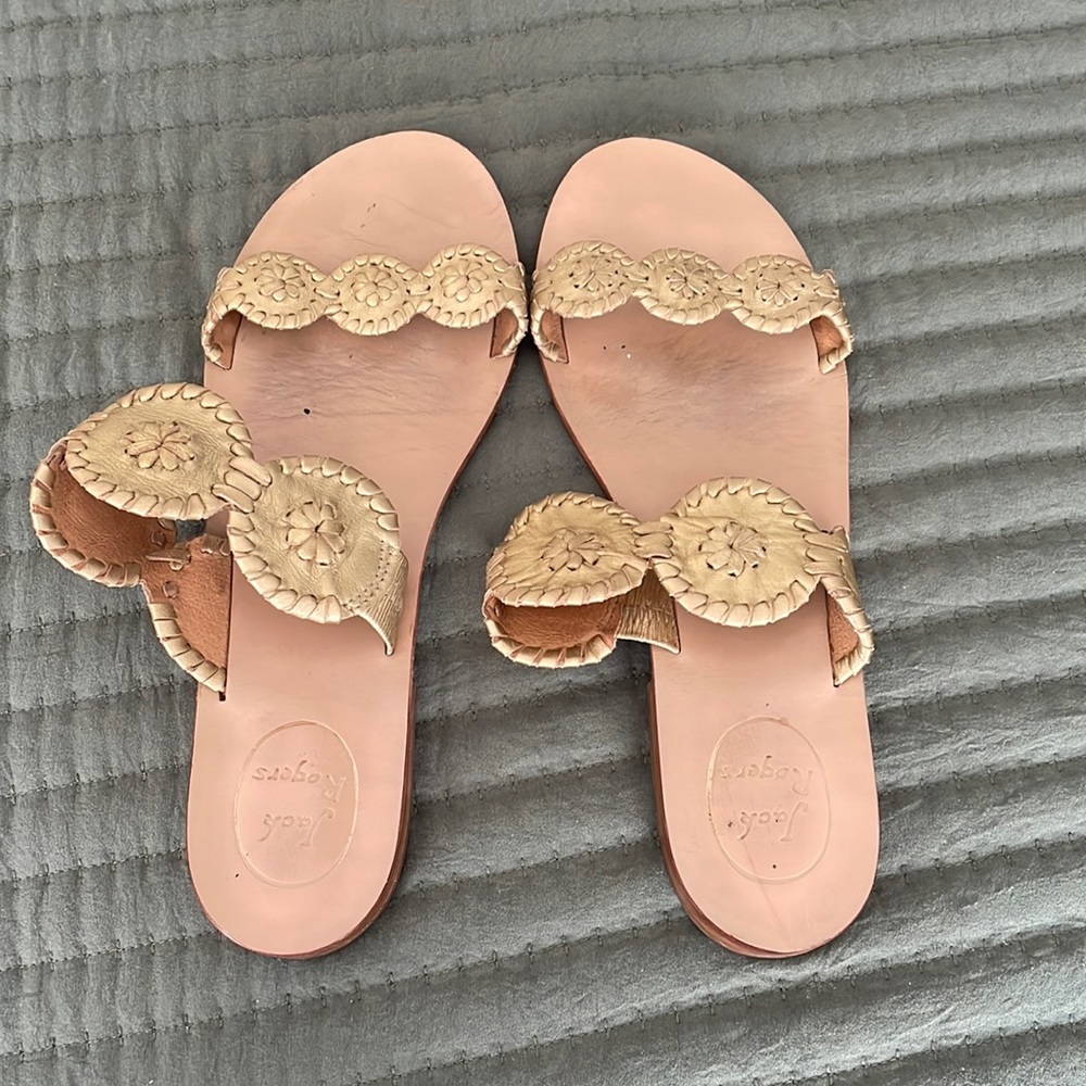 Jack Rogers Lauren Sandal Platinum